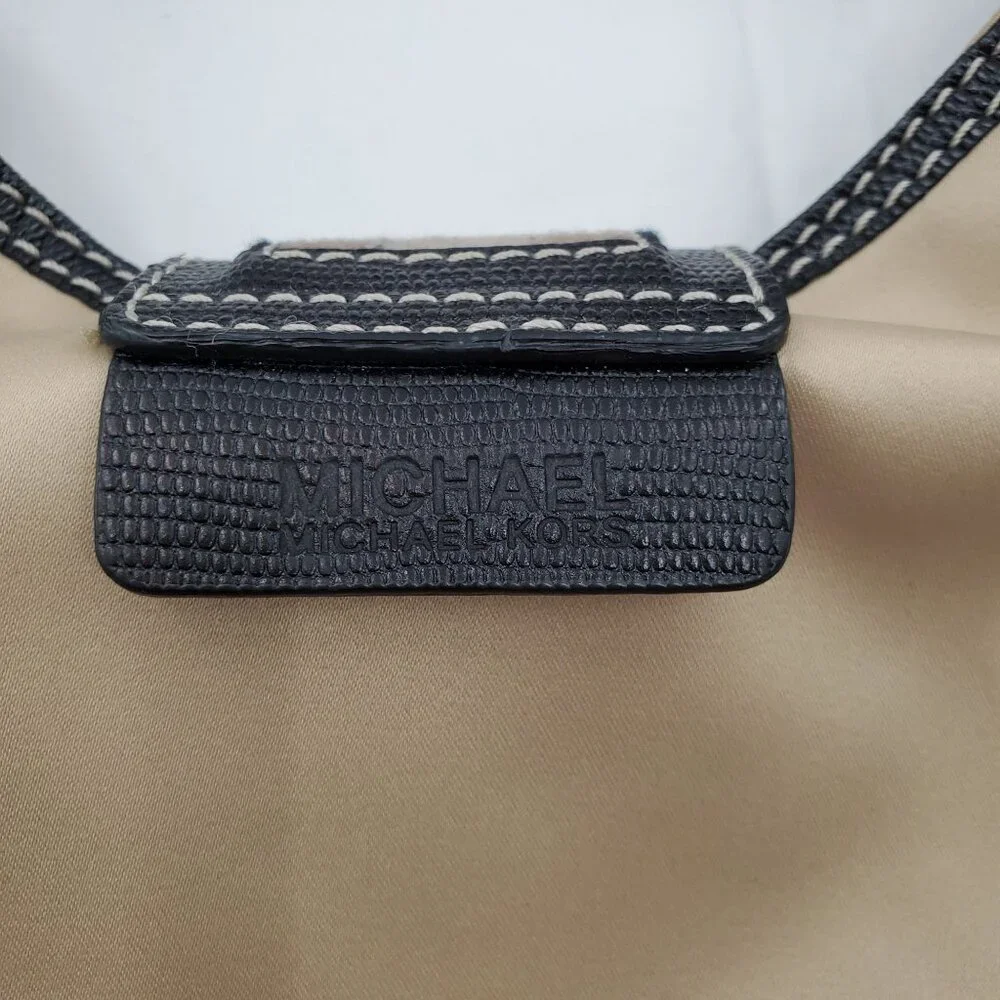 MICHAEL Michael Kors Women's Sport Luxe Small Hobo Satin Bag Sand New With Tags